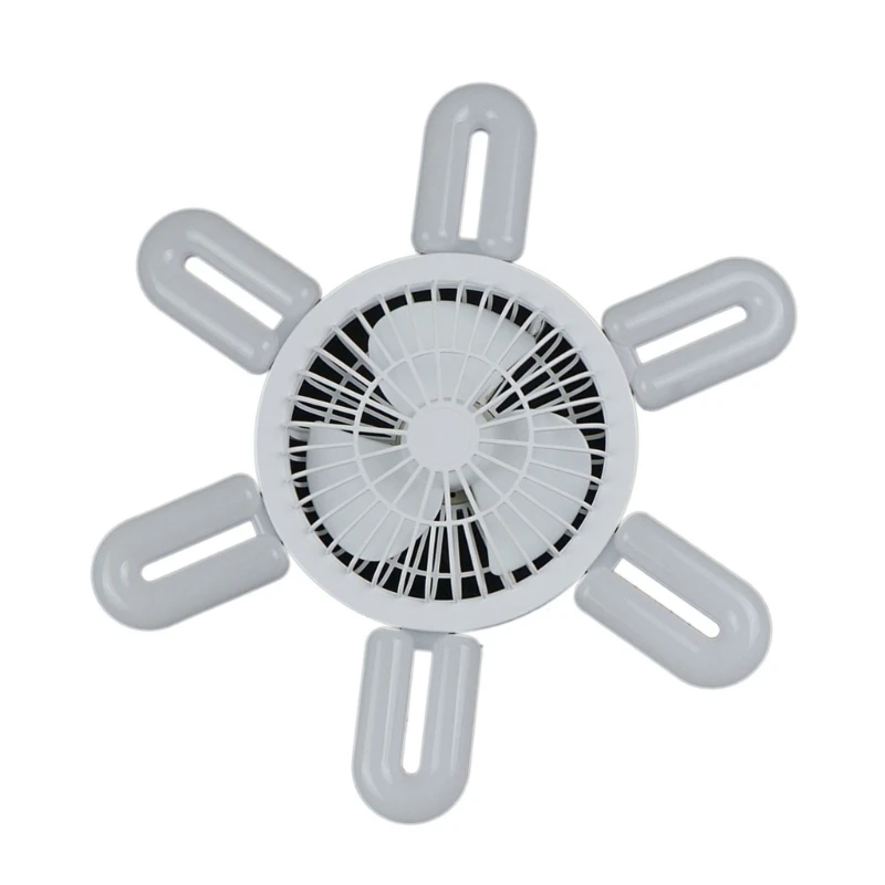 E27 Fan Light Bulb Multifunctional Ceiling Fan Energy Saving Fan Lamp 60W Fan Decorative Fan Plastic Texture Fan Light