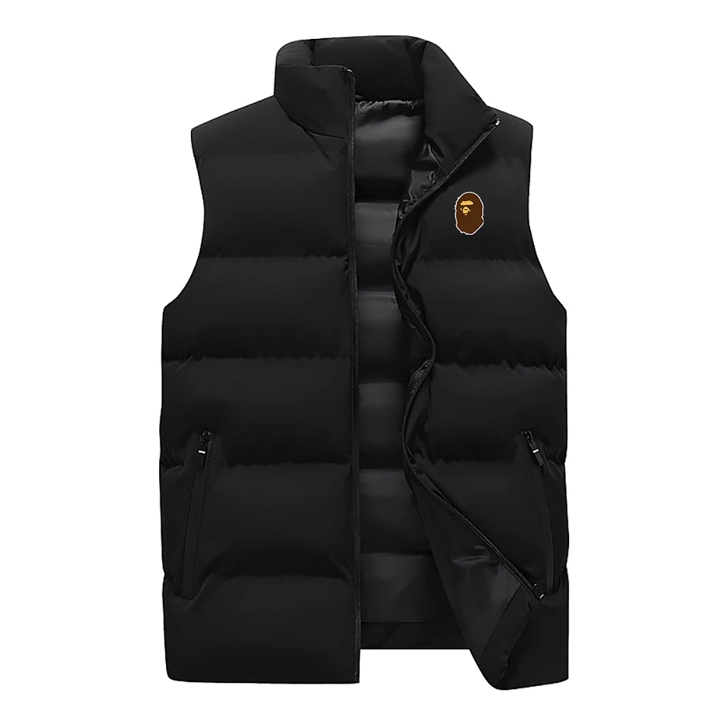 2024 AAPE BY A BATHING APE Autumn and Winter Men's Down Cotton Vest Men's Coat Thickened Extra Size Vest Youth Bread Vest Men