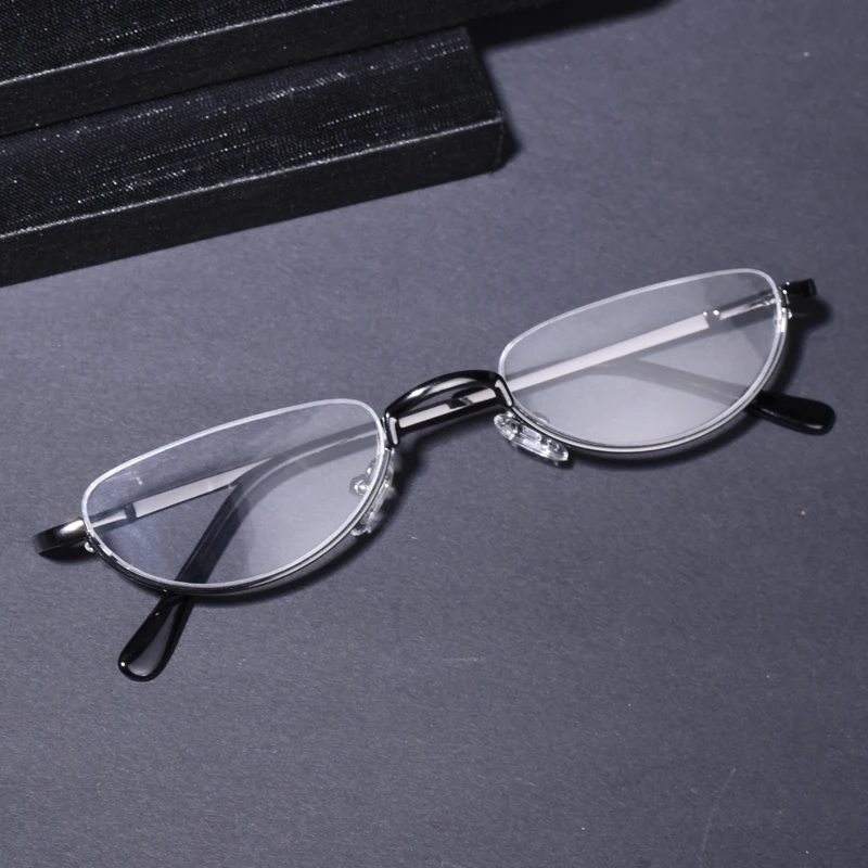 Gun Frame 2026 New Metal Small Round Reading Glasses Men Women Spring Hinge Light Eyeglasses With Diopter +125+175+225