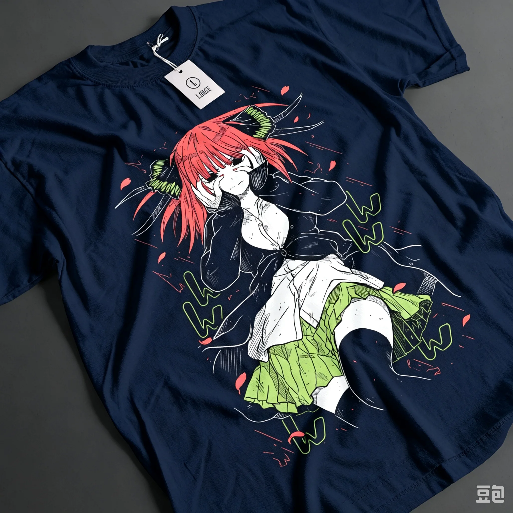 Anime The Quintessential Quintuplets Nakano Nino Grafik-T-Shirt Unisex Casual Kurzarm-Tee Otaku Harajuku Streetwear Oberteile – Detail 5