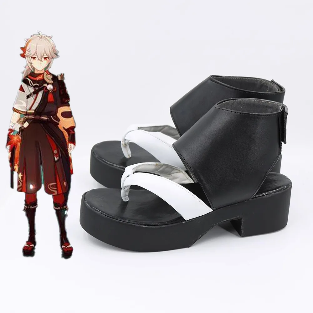 Genshin Impact Kaedehara Kazuha คอสเพลย์รองเท้าเครื่องแต่งกาย Handmade รองเท้าหนัง Faux