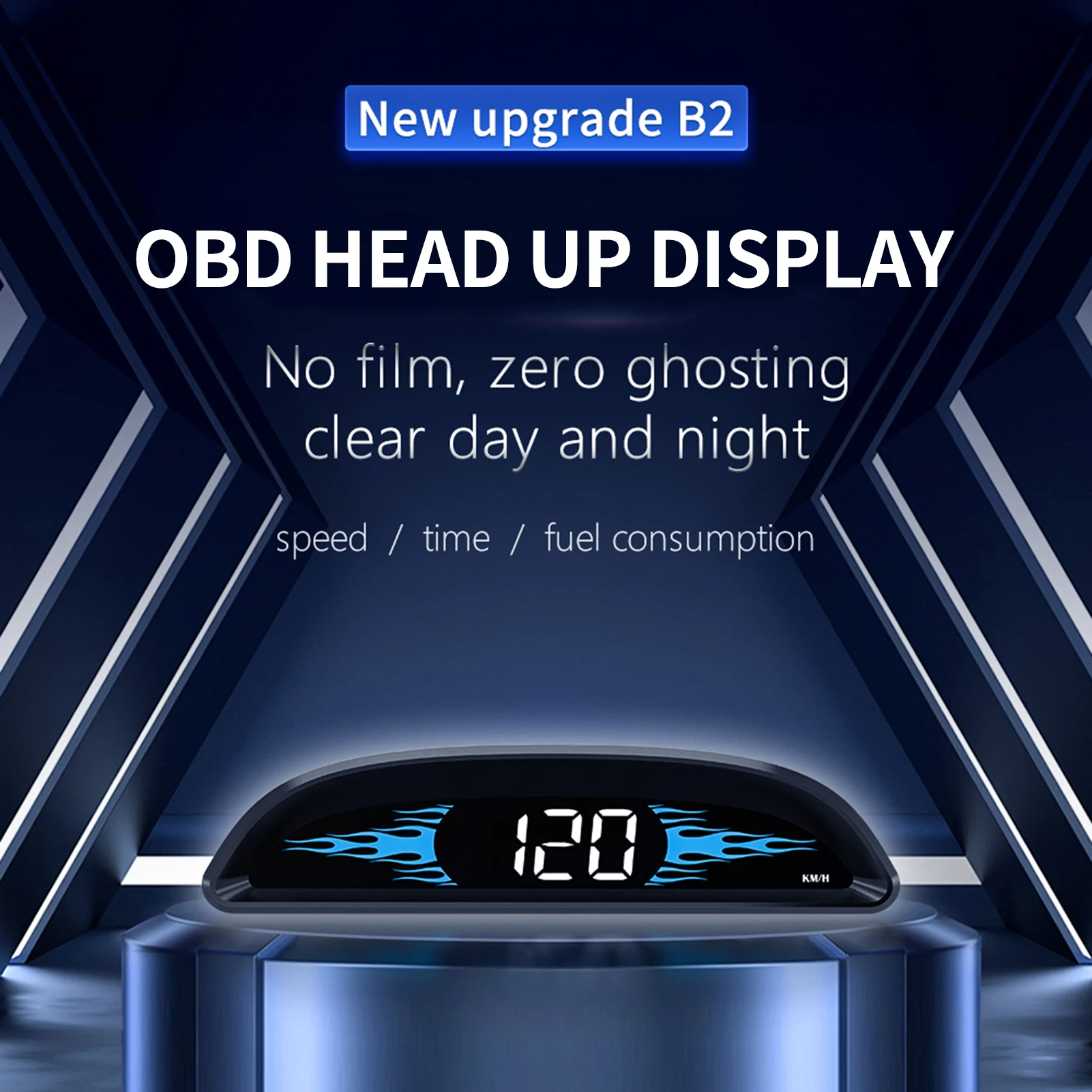 سيارة جديدة obd عداد السرعة رئيس متابعة العرض B2 متعددة الوظائف سيارة تشخيص كاشف عداد السرعة القيادة الآمنة #2
