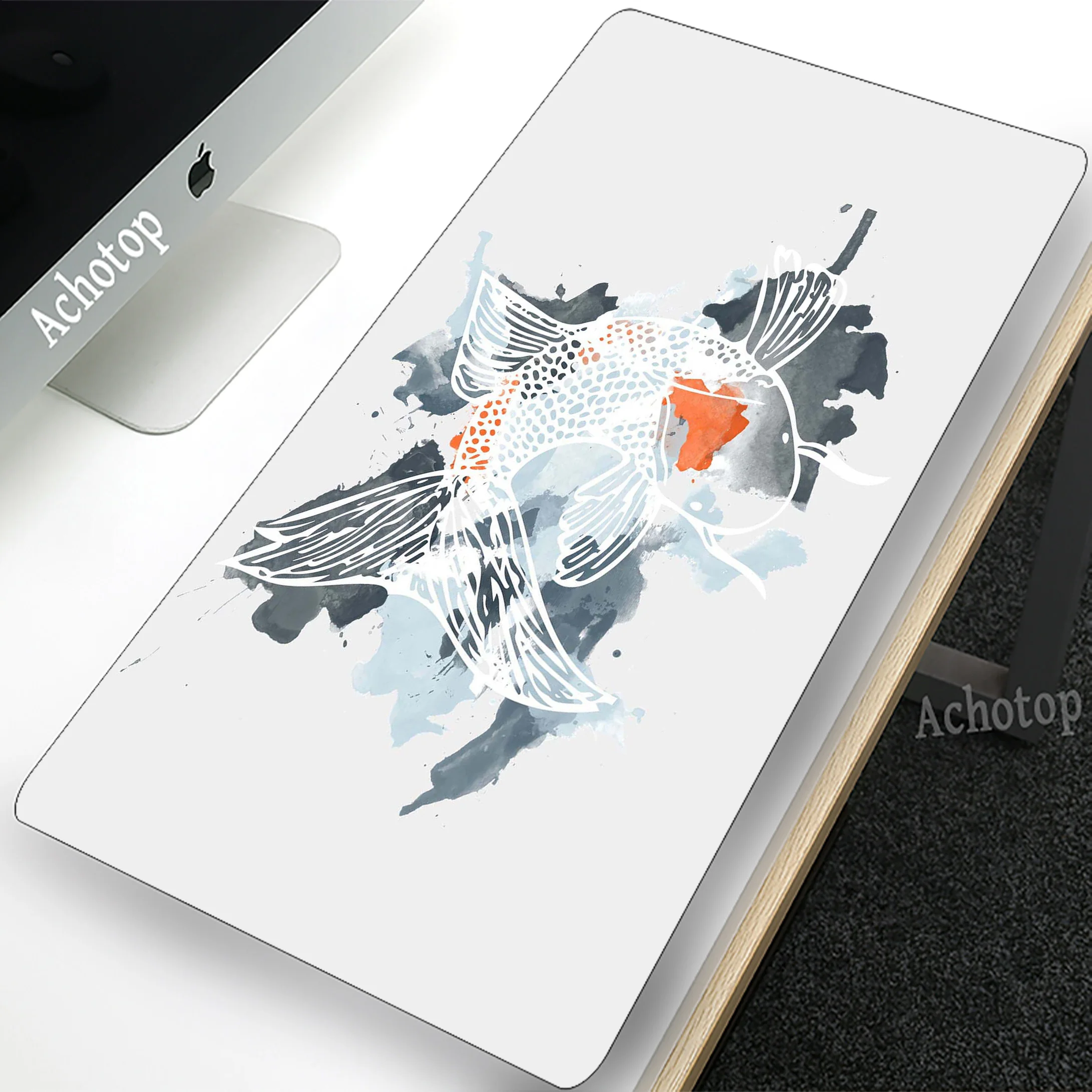 Japanese Koi Anti-slip Keyboard Gaming Accessories Mousepad Office Mice Keyboards Locking Edge Computer Peripherals Mouse Pad