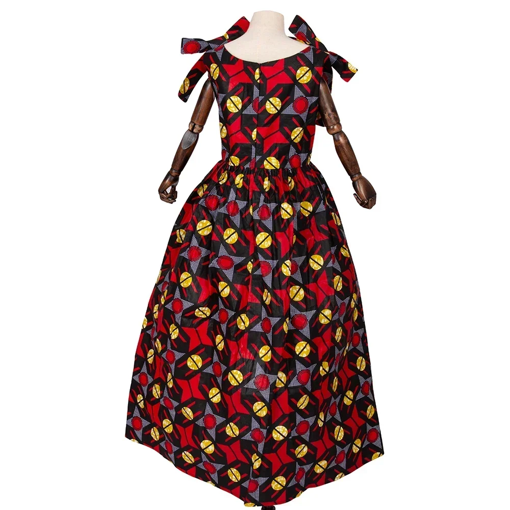 Kids Girls African Dashiki Dress Printted Vestidos Kids Cute Party Dresses African Clothing Long Dresses with Headscarf Wyt659