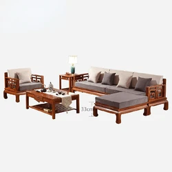 sofa  red sandalwood new Chinese solid wood sofa corner imperial concubine sofa rosewood living room furniture combination