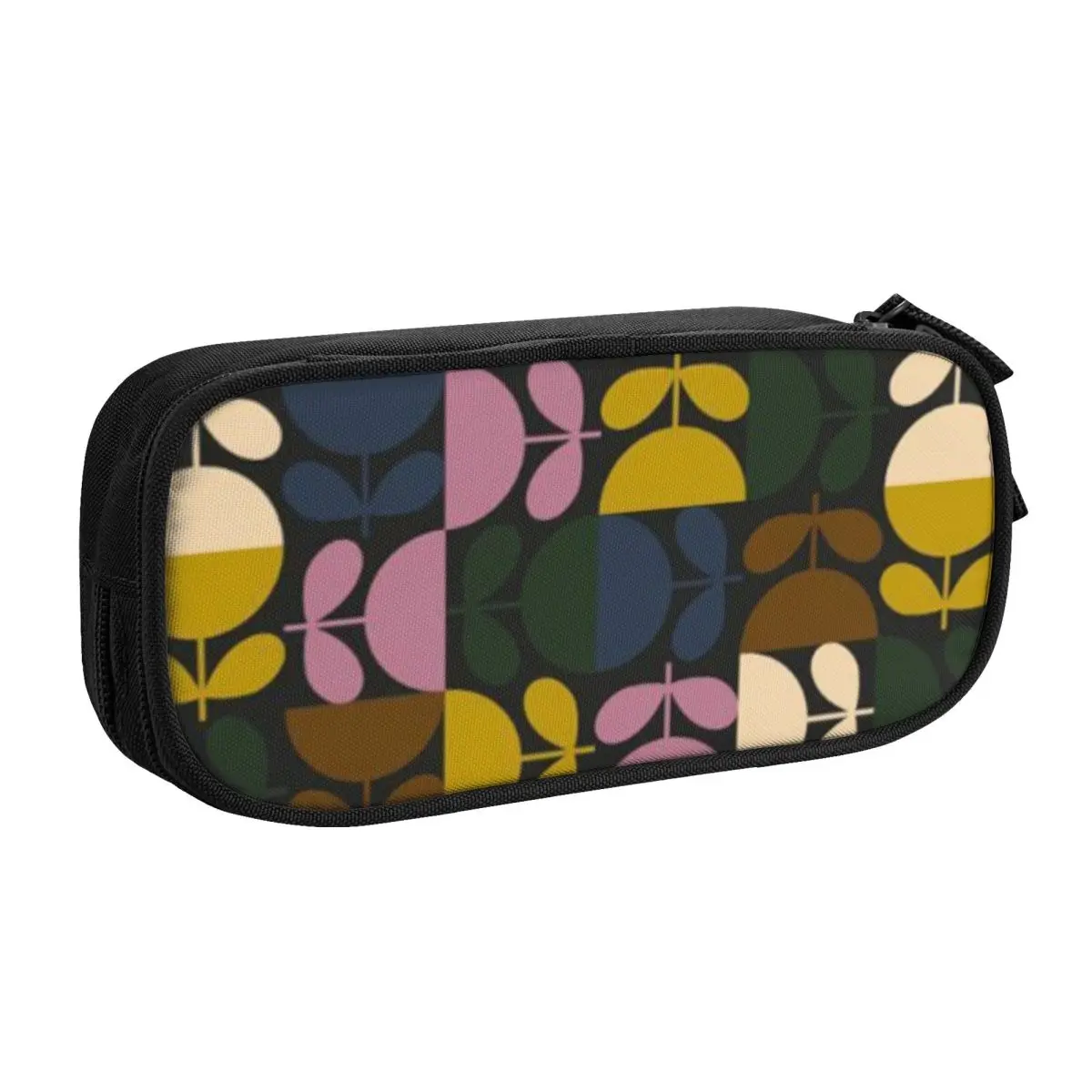 Orla Kiely Multi Stem Geometric Pencil Case for Girls Boys Big Capacity Scandi Mid Century Modern Pen Box Bag Stationery