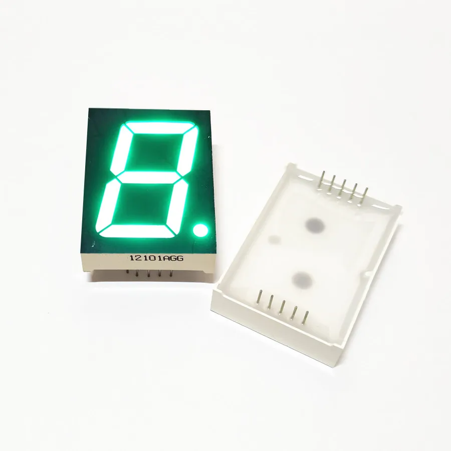 

10Pcs 1.2Inch 1Bit Green Light Digital Module KYX-12101AGG/BGG 10Pin 29*41*9MM LED Digitron Anode Common Cathode Digital Tube