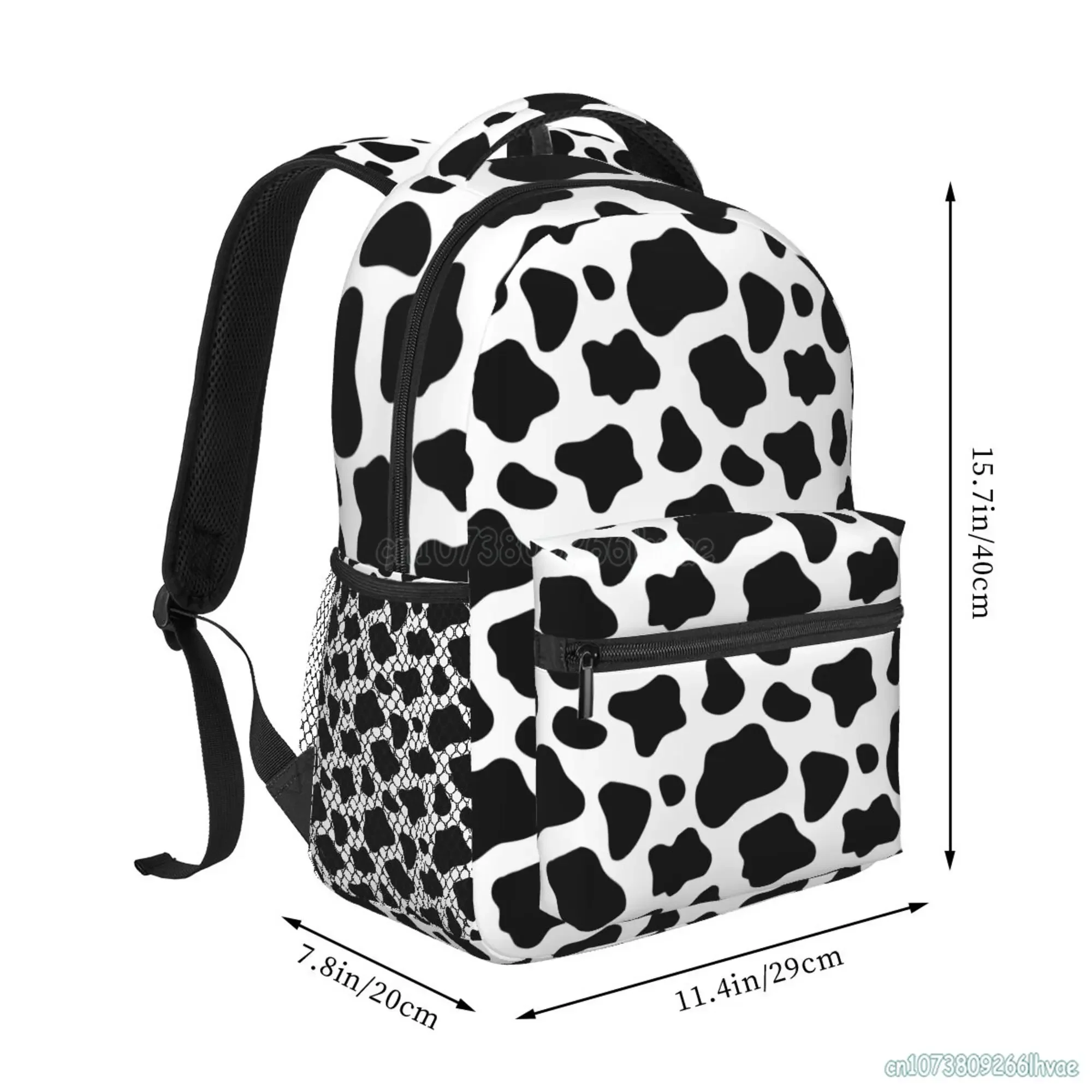 Cow Spot School Laptop Backpack Lightweight Bookbag Elementary College Travel Hiking Daypack Backpacks for Women Men