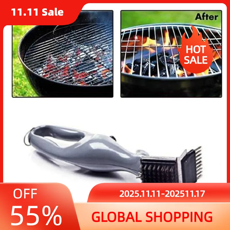 

Портативные щетки для чистки пара, щетка для чистки гриля для барбекю, инструменты для барбекю, скребок, кухонный гаджет, щетка для удаления пятен в гриле
