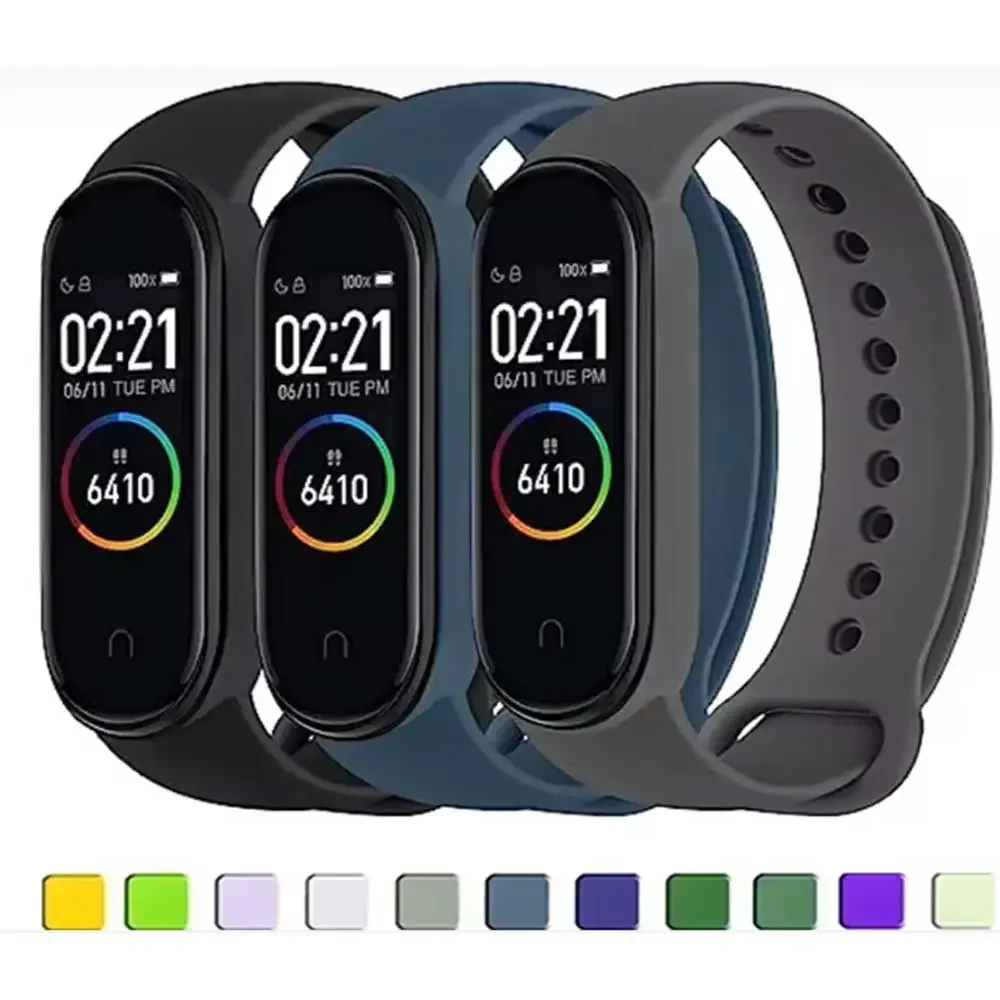 Watchband for Xiaomi Mi Band 7 6 NFC bracelet silicone Sport watch wristband Miband 4 Belt pulsera correa mi band 3 4 5 7 strap