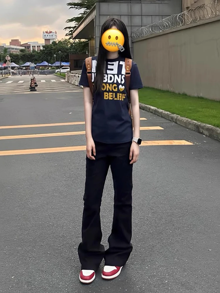 

Мужские летние тонкие джинсы Slim Fit Knife: прямые брюки CleanFit Bootcut в американском стиле High Street, износостойкие