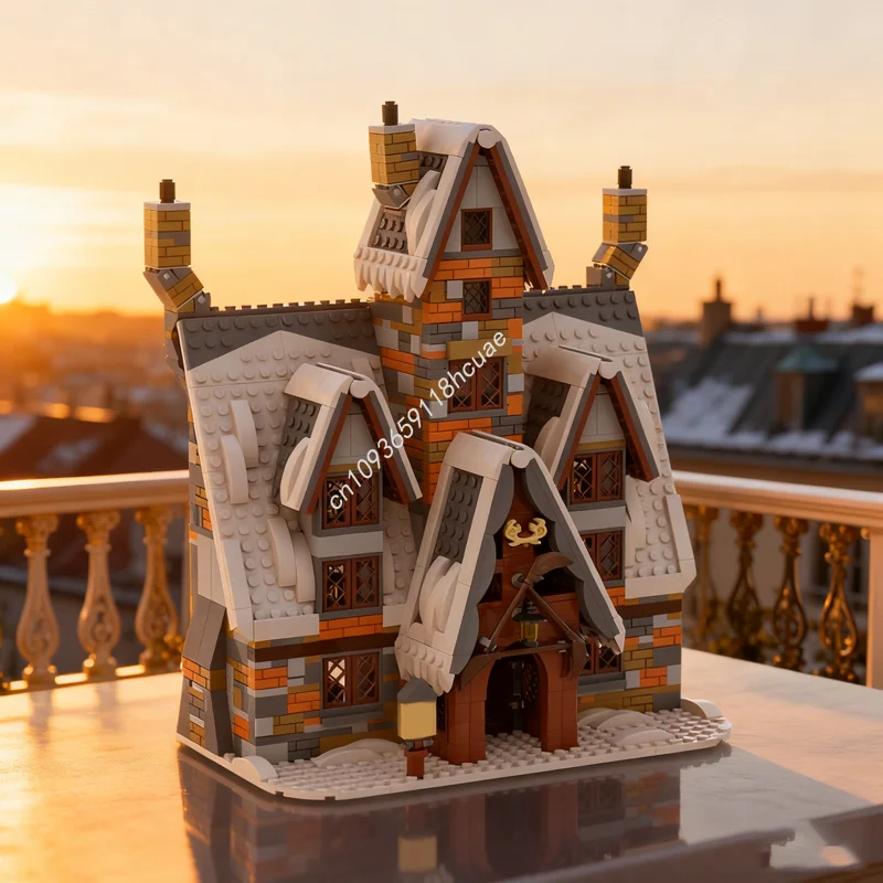 

1176pcs MOC The Three Broomsticks Hogsmeade Winter Model Building blocks DIY Christmas gift creative idea Brick toy Birthday