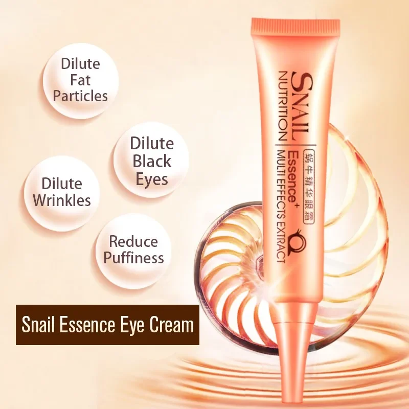 Laikou 30g Snail Eye Cream Essence Moisturizing Firming Anti-Aging Eye Serum Dark Circles Eye Bags Removal Anti Wrinkle Eye Care