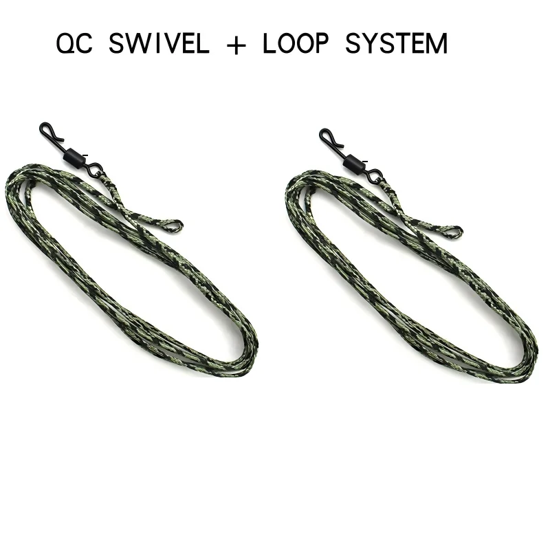 

1m 45LB High Strength Lead Core Leader Line, 2pcs/lot Camouflage Tangle Free Design for Big Carp Fishing