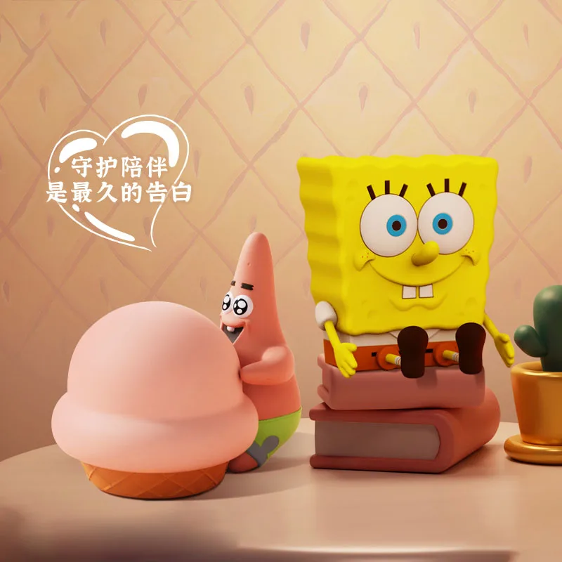 Kawaii Spongebob Squarepants Patrick Star Nightlight Bedroom Sleep Light Cartoon Cute Pat Light Usb Rechargeable