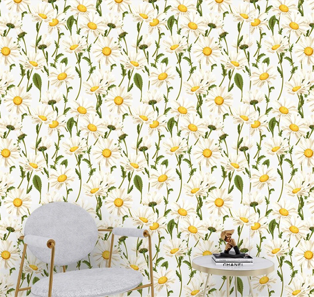 custom American pastoral mural wallpapers for Living Room Bedroom Stickers Green Plant Flower TV Background Wallpapers For Walls