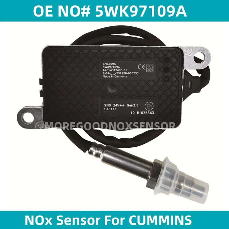 

5WK97109A 5WK9 7109A A2C14317400 Original NEW Nitrogen Oxygen NOx Sensor 24V For CUMMINS Truck Parts