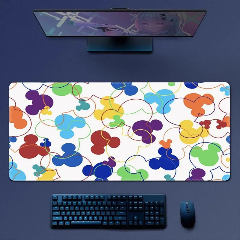 

Officially Licensed Disney Mickey & Minnie Mouse Gaming Mouse Pad - Large Non-Slip Rubber Base & Washable Surface with Iconic Ea