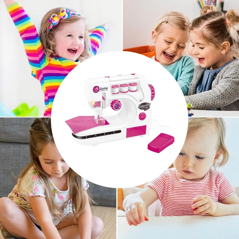 Portable Sewing Machine Travel Beginner Sewing Machines Portable Battery Powered Sewing Machine Pretend Play Arts For Kids