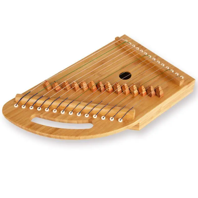 1Pc Mini Guzheng Finger Training 14 String Portable Beginner Adult Practicing Bamboo Small Guzheng Musical Instrument