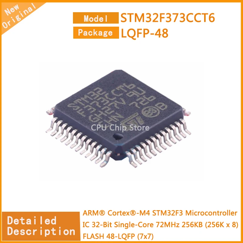 5Pcs/Lot New Original STM32F373CCT6   STM32F373CBT6   Microcontroller IC 32-Bit Single-Core 72MHz 256KB (256K x 8) FLASH 48-LQFP