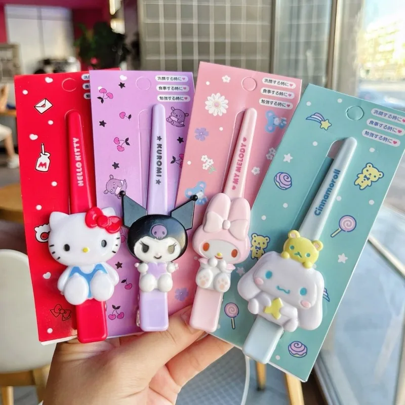 

New Sanrio Anime Cute Hello Kitty Kurome My Melody Cinnamon Roll Hair Clip Cartoon Women Bangs Side Makeup Tools Girls Headwear
