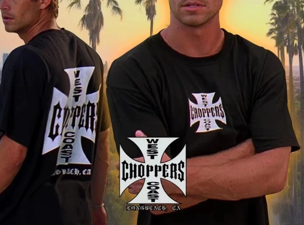 

Летняя модная футболка для женщин и мужчин, хлопковая футболка с принтом West Coast Choppers, повседневная футболка с коротким рукавом и круглым вырезом, винтажная одежда, футболка