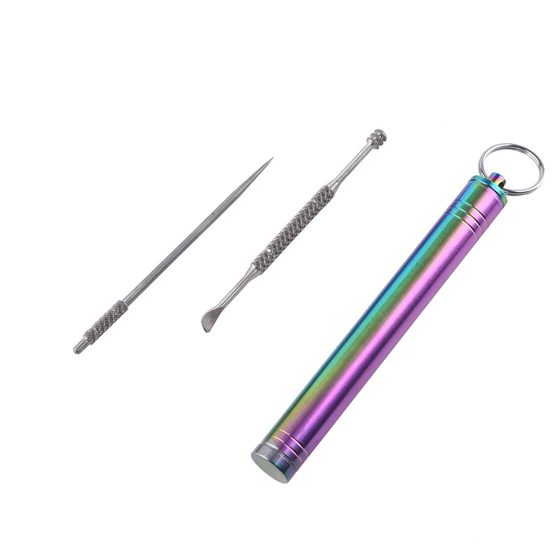 Multi Functional Titanium Alloy Ear Picker Toothpick Camping Tool Fruit Fork Gift Unpacking Tool More Sturdy Than Toothpick
