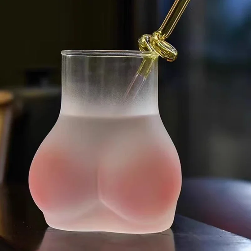 Creative Sexy Wine Glass Cute Butt Glass Cup Quirky and Weird Cup Latte Milk Tea Ice Drink Beer Cup