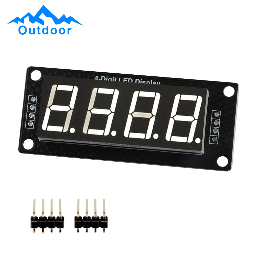 2PCS TM1637 4 Digit 7 Segment LED Display Digital Tube Module 0.56 Inch Time Clock Indicator Tube Module Red Blue Green Yellow