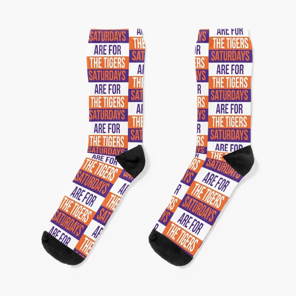 Saturdays Are For The Tigers Shirts & Stickers Socks colored football Toe sports hiking Socks Female Men's