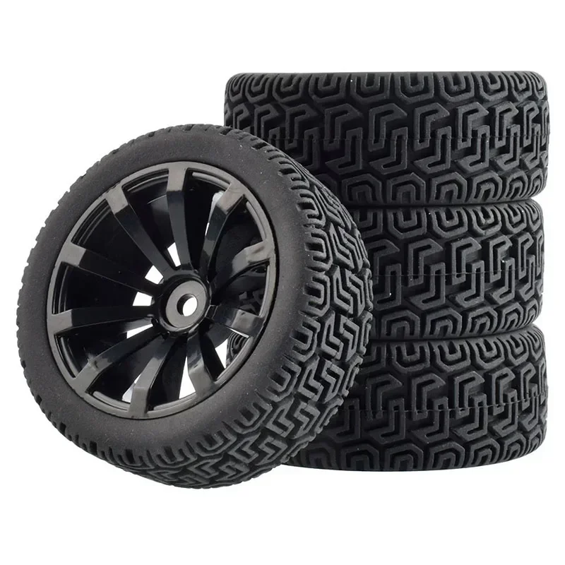 

RC Car Rubber Tires & Wheels Rims 12mm Hex Hub for WLtoys 144001 and 1/18 1/16 1/10 Car Tyre(4-Pack)