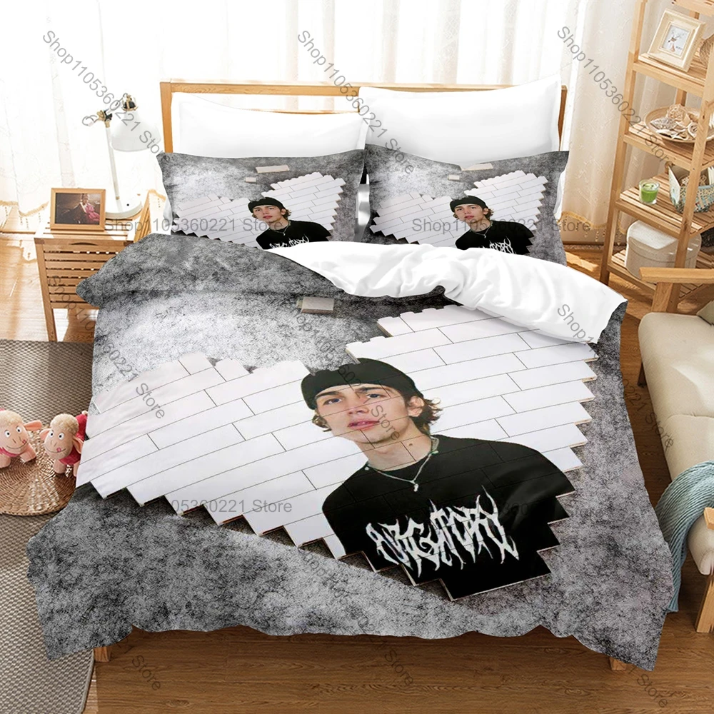 Cool Vinnie Hacker Themed 3PCS Bedding Set Vivid 3D Print Cozy Microfiber Bedding Kit All Season