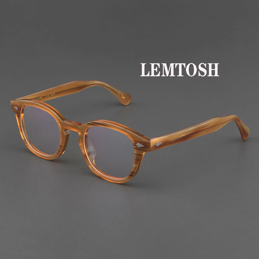 Men's Spectacle Frame Johnny Depp Lemtosh Style Glasses Transparent Lens Brand designer Computer Male Round Vintage Eyeglasses