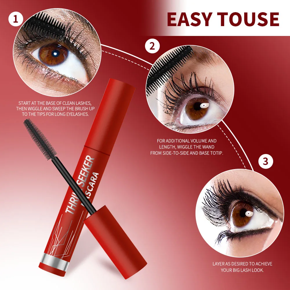 ICVC-Quick Dry Eyelashes Mascara, Longa Duração, Alongamento, Volume Preto, Natural, Grosso, Curling, Maquiagem à prova d'água