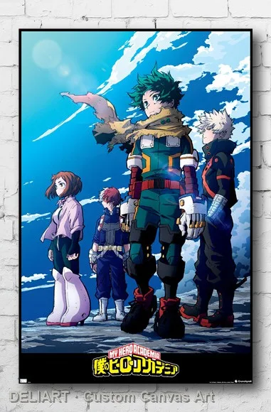 

MY HERO ACADEMIA: SEASON 7 - GROUP KEY ART Canvas Poster Custom Size Available Room Decoration Home Decor Wall