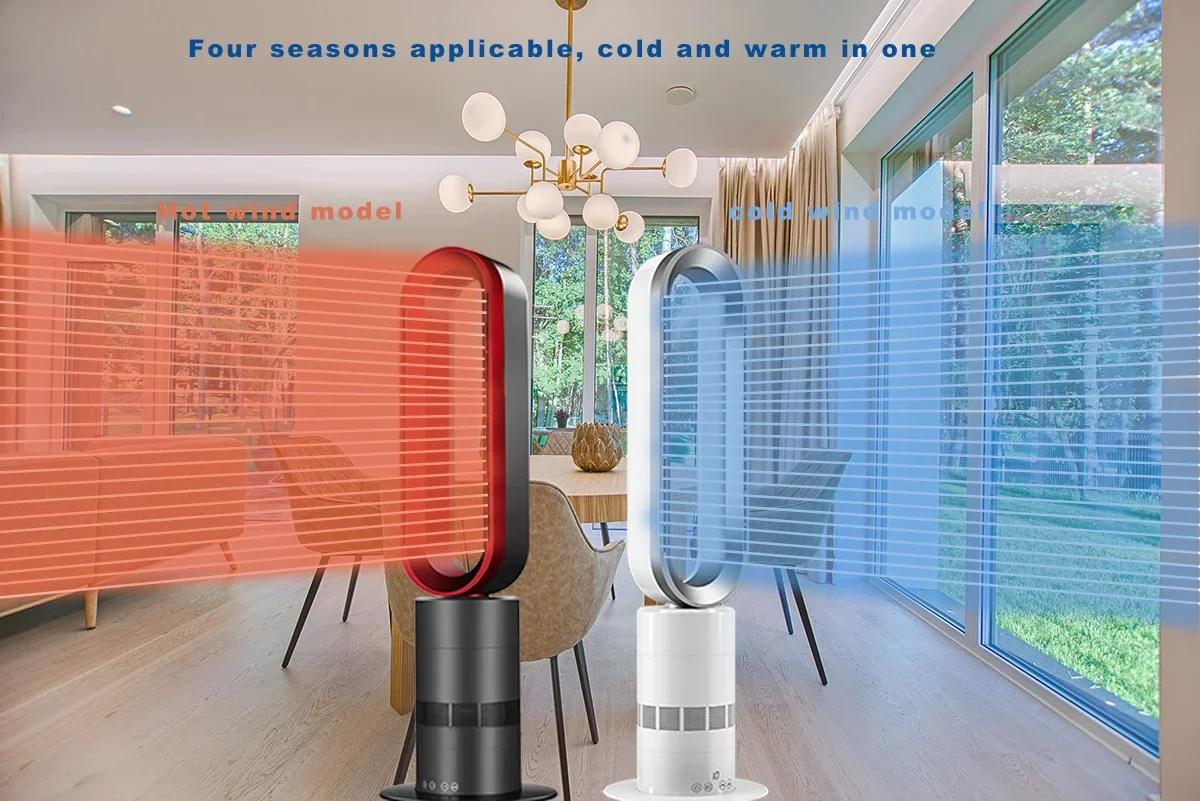 CGA Smart Home TP18 portable remote control cool heat wind rapid cycle electric fan bladeless