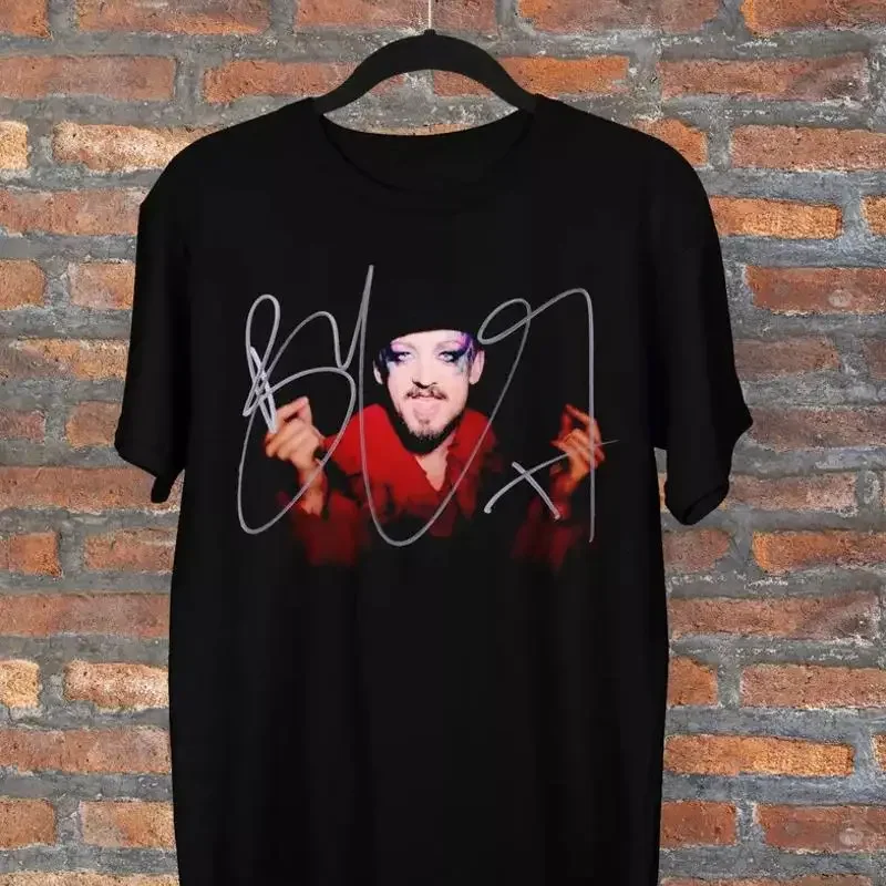 Sale Vtg Boy George Signed T Shirt Black All Sizes S To 5Xl