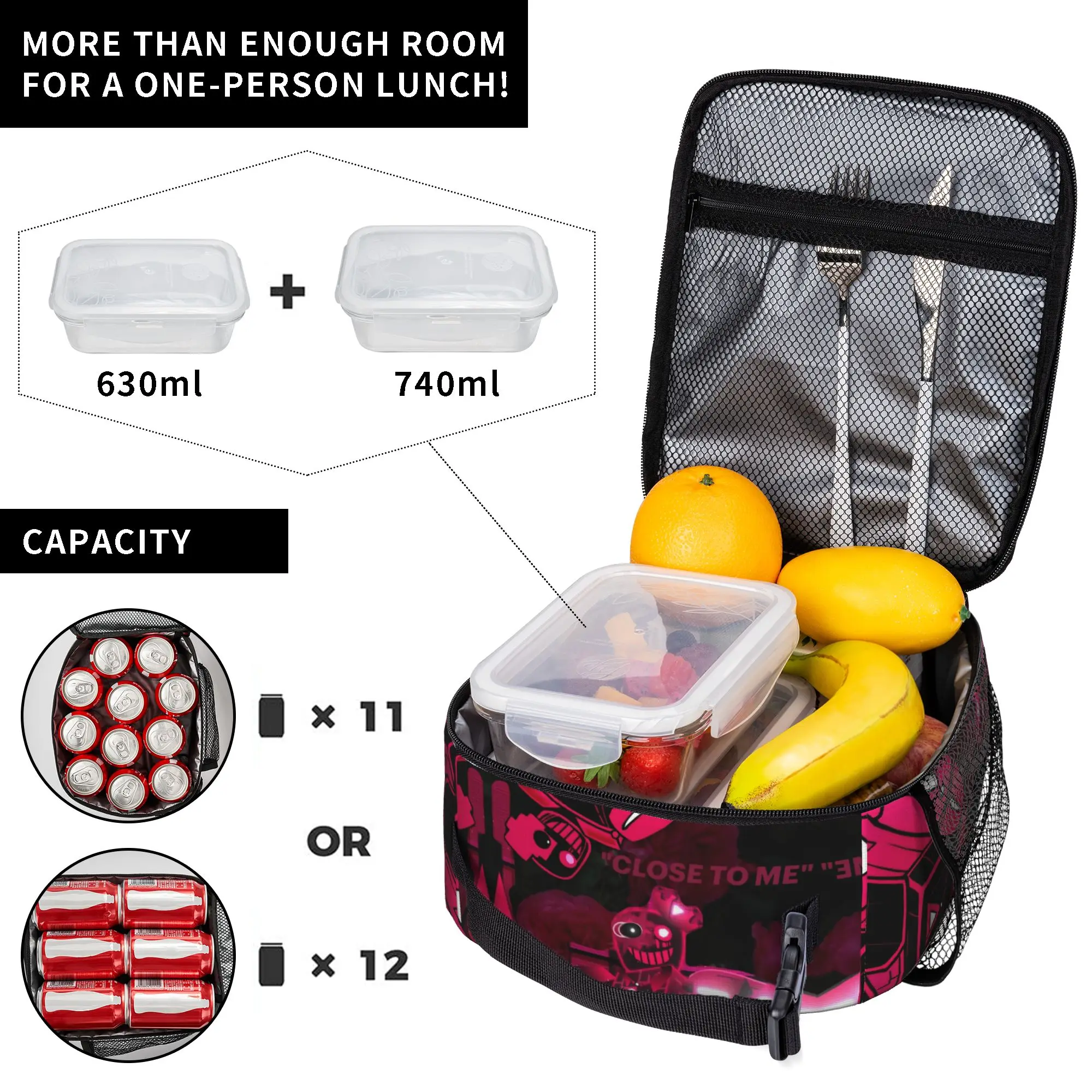Forsaken Horror Game Handheld Thermal Cooler Bag C00lkidd Cartoon Lightweight Insulated Lunch Bag New Arrival Storage Box School