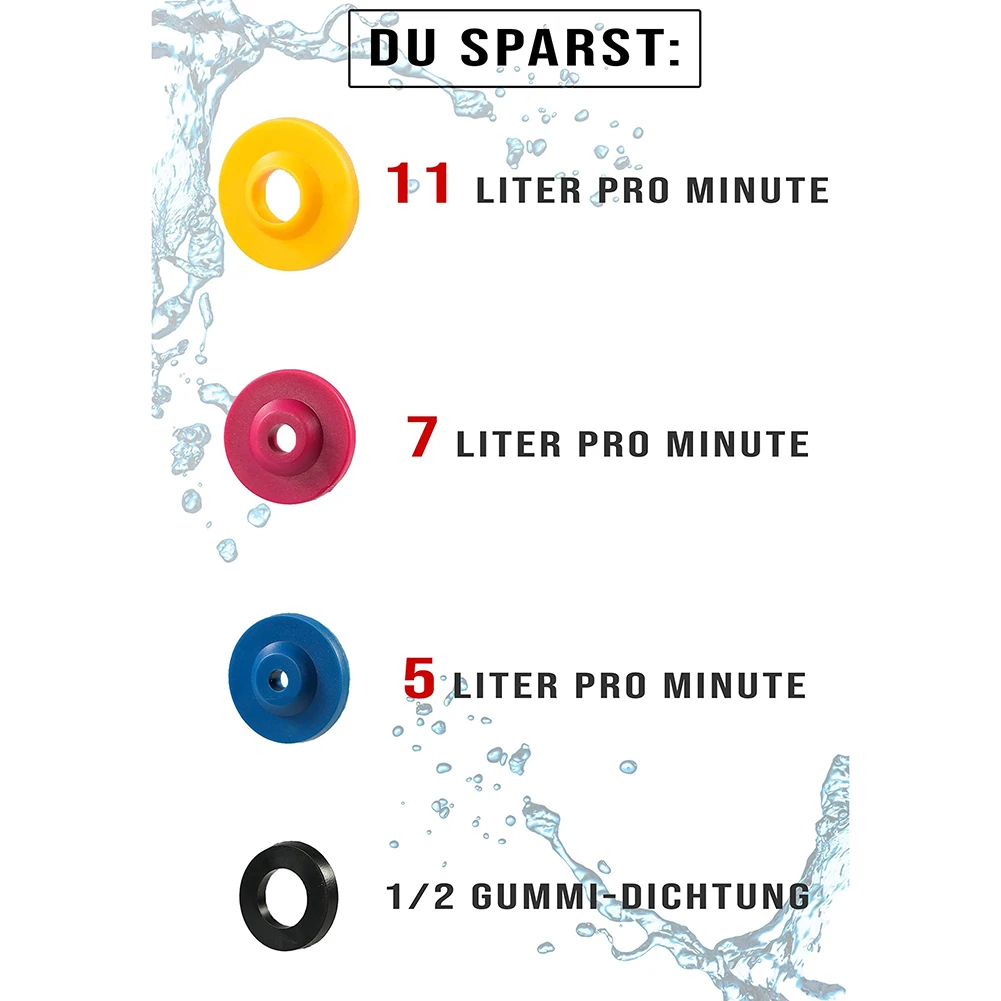 8Pcs Douchekop Flow Control Valve Set Water Saver Apparaat Flow Reducer Limiter Slang Restrictor Badkamer Accessoires