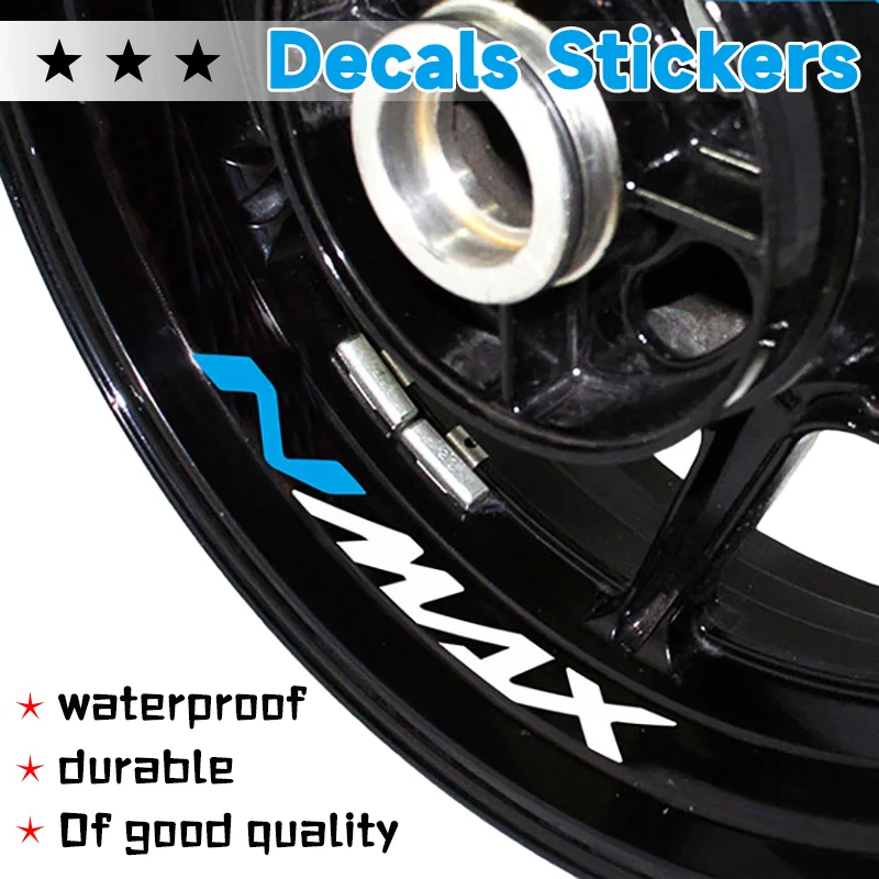 For NMAX125 NMAX155 NMAX 125 155 Motorcycle Inner Ring Wheel Stickers Reflective Tire Rim Stripe Tape Stripe Decals Waterproof