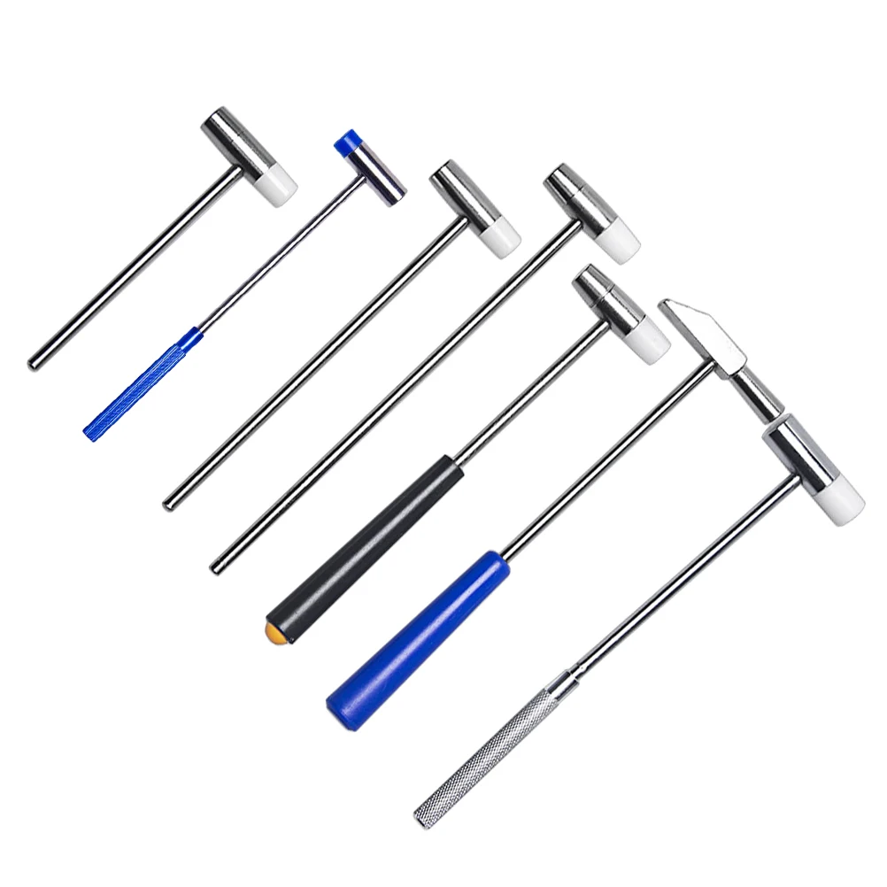 

7pcs Mini Hammer Precision Watch Repair Tools Small Beat Brass Double Head Durable Long Lasting Storage Helper