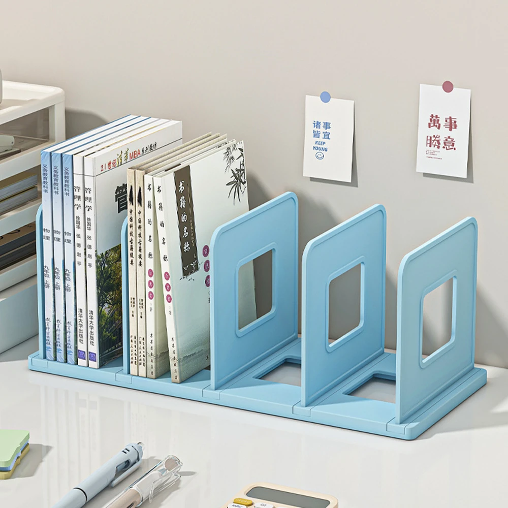 

4 Grid Folder Storage Box Vertical Book Organiser Bookshelf Office Supplies Books File Basket Desktop Stand Rack