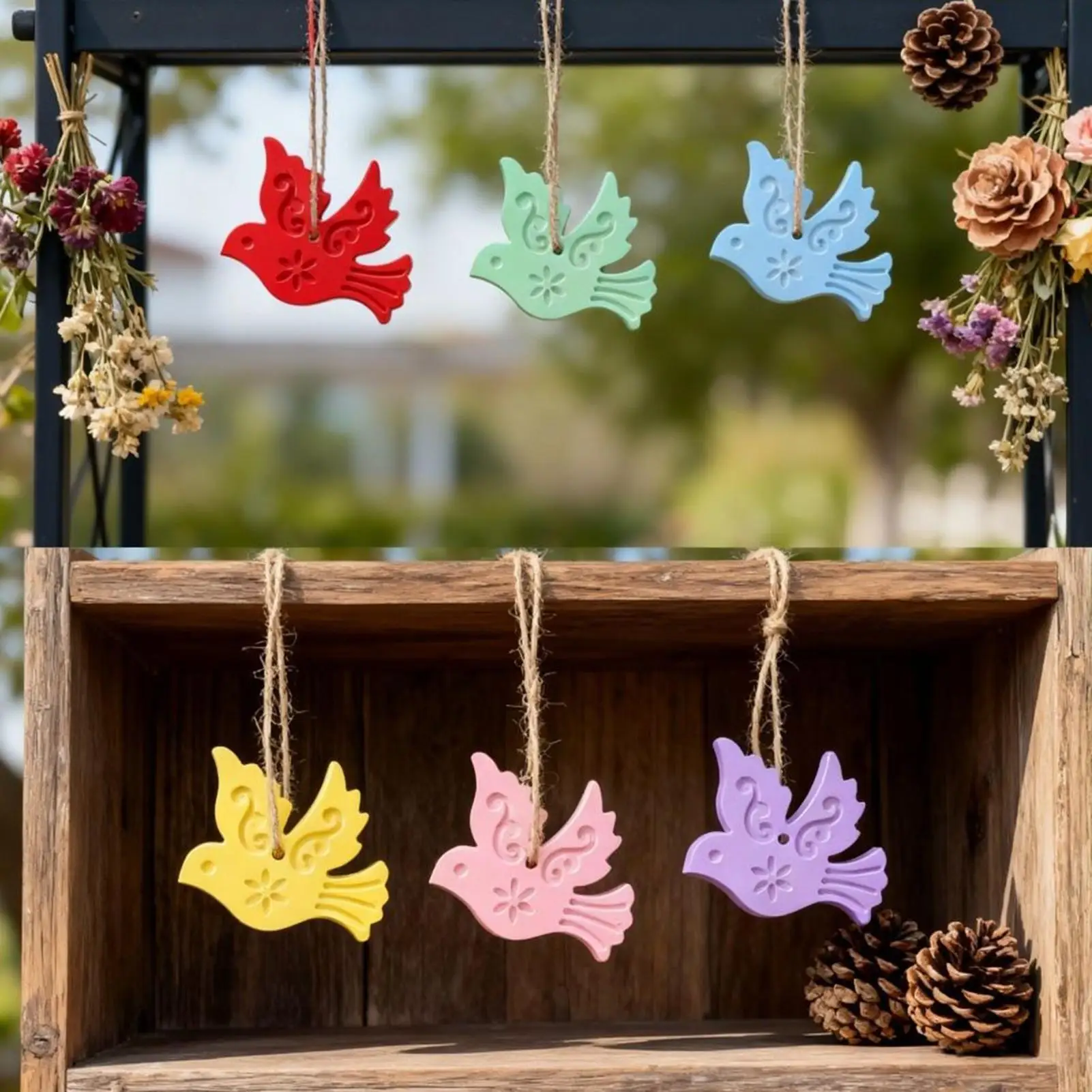 Bird Shape Silicone Mold 6-Cavity Non-Stick Art Project Tool Pigeon Bird Casting Mold for Concrete Clay Epoxy Resin Soap Candle