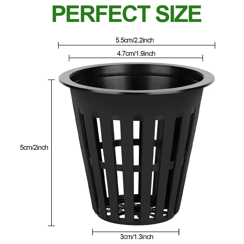 2inch Garden Nursery Pots Plant Net Cups UV Resistant Slotted Mesh Basket for Hydroponics Aquaponics Orchids Gardening - view 5