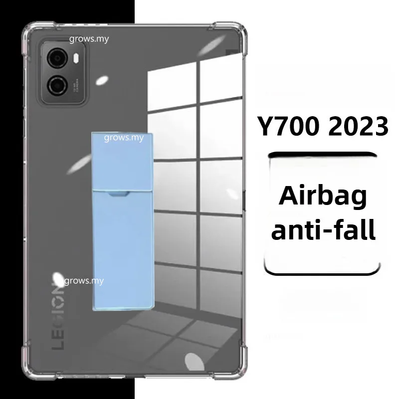 

Transprent With Bracket For Lenovo Legion Y700 2025 Gen4 Case TB322FC Y700 3rd 2nd Gen 8.8 inch TB321FU Silicone Soft TPU Cover