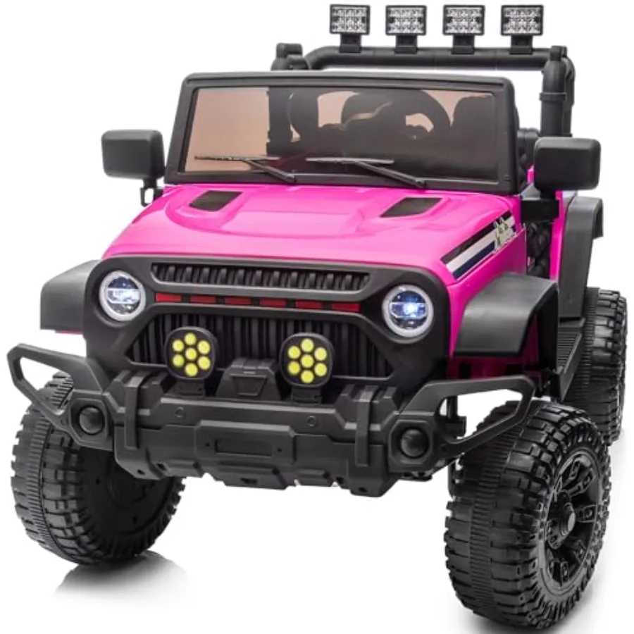 

24V Ride on Car for Toddlers 3-5, Pink Electric Vehicle Toy Truck with Remote Control and 400W Motor