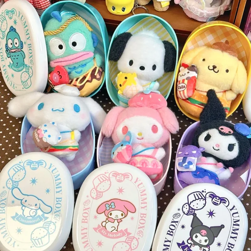 

Sanrio Cinnamoroll Yummy Box Series Blind Box Collectible Stuffed Doll Desktop Decor Toy For Anime Fans desktop ornament