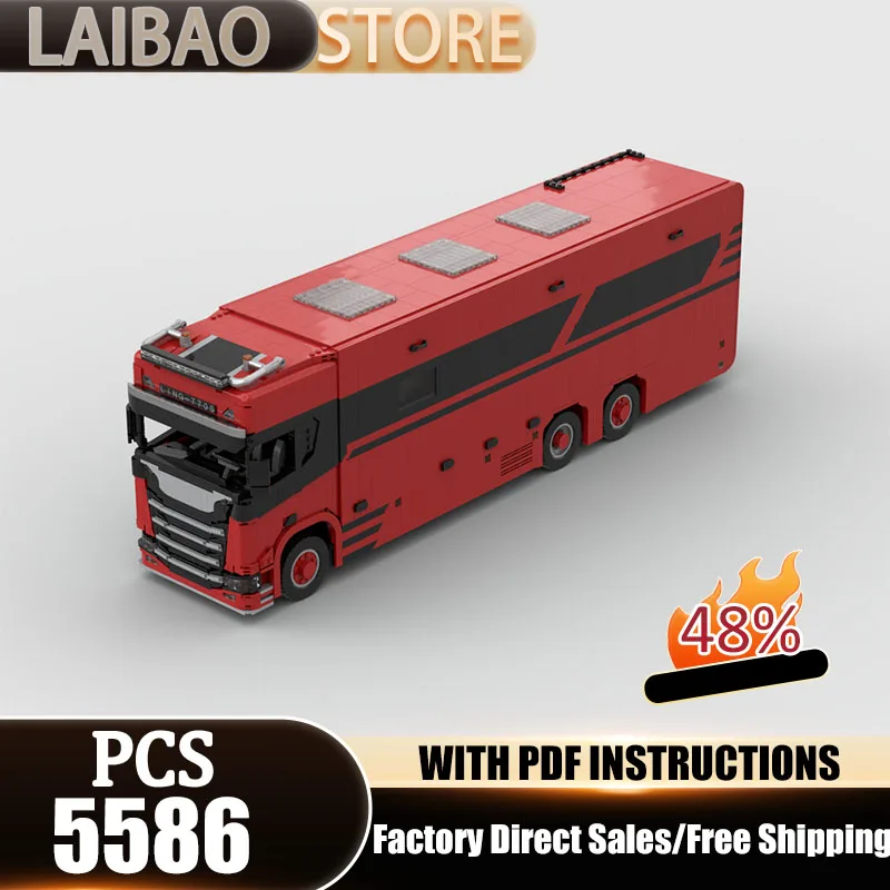 

City Cars Model Moc Building Blocks Motorhome Model Technology Bricks DIY Christmas Assembly Street View Toys Gifts