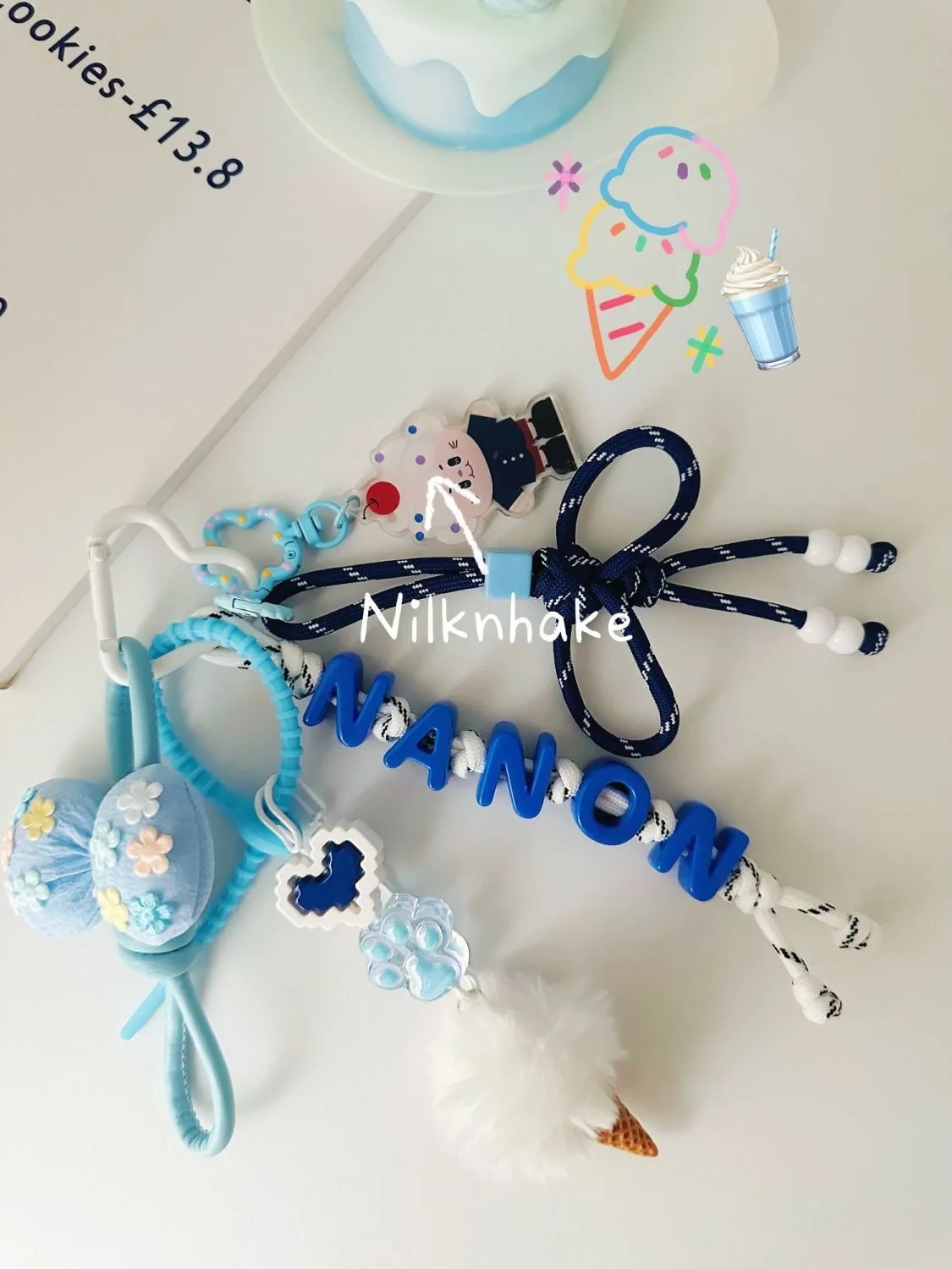 Handmade Thai Star NilkNhake Bad Bubby Series OhmNanon Nanon Bag Decoration Accessories Bag Pendant Keychain